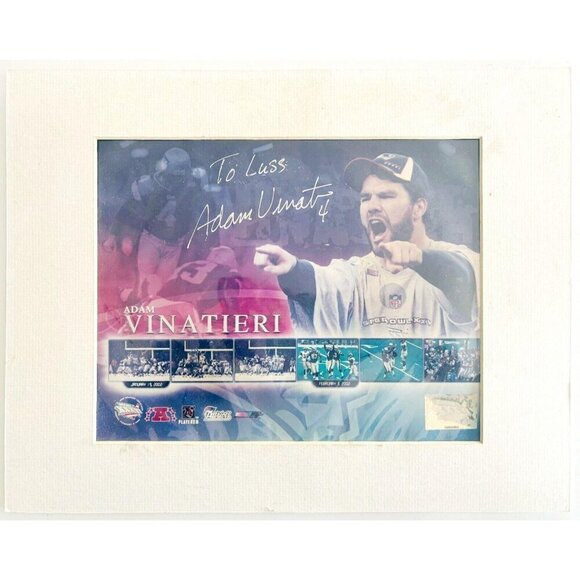 2002 Adam Vinatieri Autographed 8x10" Photo Signed New England Patriots DWBB7 - Picture 2 of 3